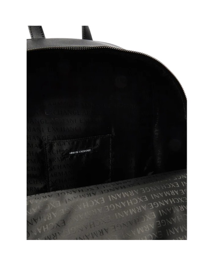 Zaino Uomo Armani Exchange Line Logo Leather Black