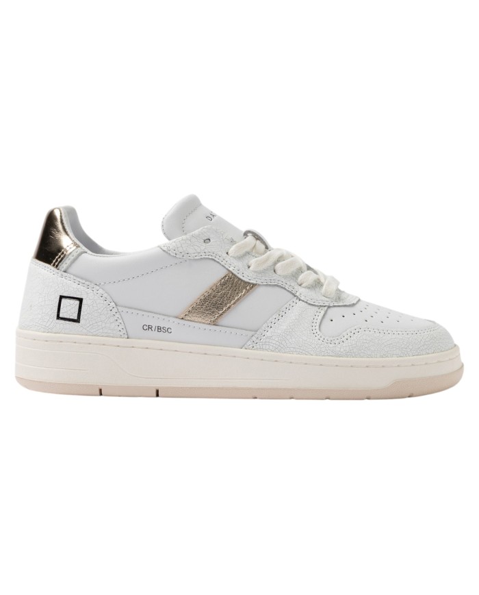 Sneakers Date Donna Court 2.0 Vintage Calf Leather White Platinum