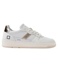 Sneakers Date Donna Court 2.0 Vintage Calf Leather White Platinum