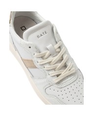 Sneakers Date Donna Court 2.0 Vintage Calf Leather White Platinum