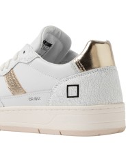 Sneakers Date Donna Court 2.0 Vintage Calf Leather White Platinum