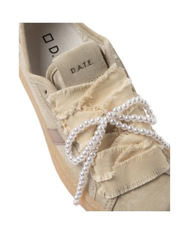 Sneakers D.a.t.e. Donna Tender Bow Suede Beige