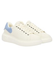 Sneakers Armani Exchange Donna Chunky Leather Off White Sky Blue