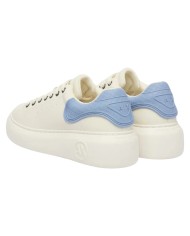 Sneakers Armani Exchange Donna Chunky Leather Off White Sky Blue