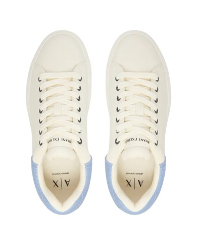 Sneakers Armani Exchange Donna Chunky Leather Off White Sky Blue