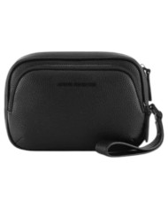 Pochette Uomo Armani Exchange Line Logo Leather Black