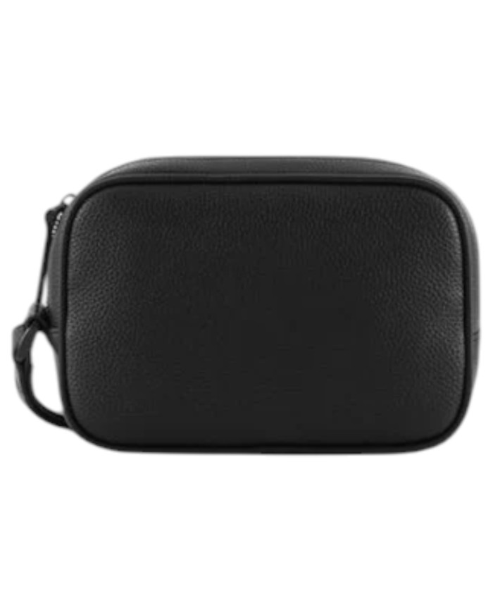 Pochette Uomo Armani Exchange Line Logo Leather Black