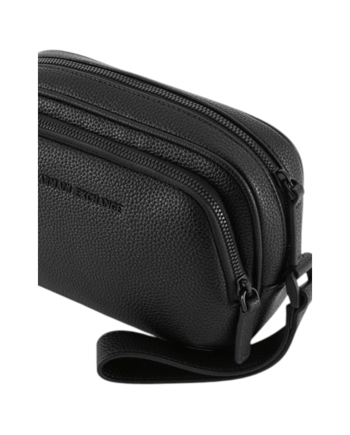 Pochette Uomo Armani Exchange Line Logo Leather Black