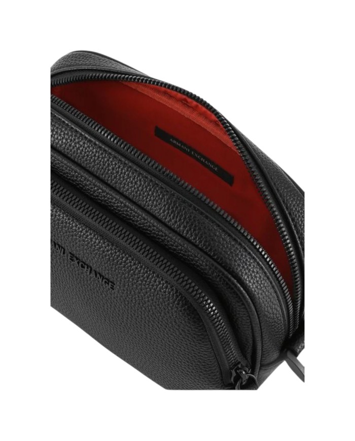 Pochette Uomo Armani Exchange Line Logo Leather Black