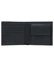 Portafoglio Armani Exchange Uomo Logo Impresso Portamonete Leather Black