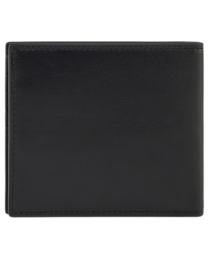 Portafoglio Armani Exchange Uomo Line Logo Portamonete Leather Black