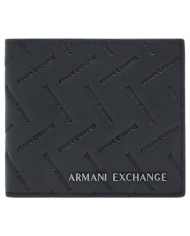 Portafoglio Armani Exchange Uomo Embossed Logo Portacarte Leather Black