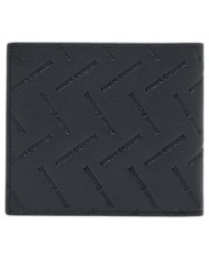 Portafoglio Armani Exchange Uomo Embossed Logo Portacarte Leather Black
