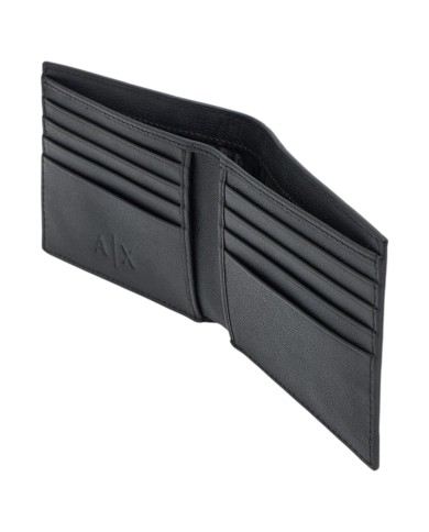 Portafoglio Armani Exchange Uomo Embossed Logo Portacarte Leather Black