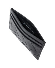 Portacarte Armani Exchange Uomo Embossed Logo Leather Black