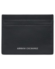 Portacarte Armani Exchange Uomo Line Logo Leather Black