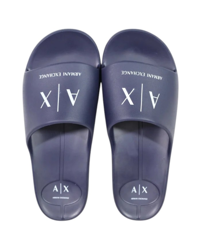 Ciabatte Armani Exchange Uomo A X Logo Slides Deep Navy