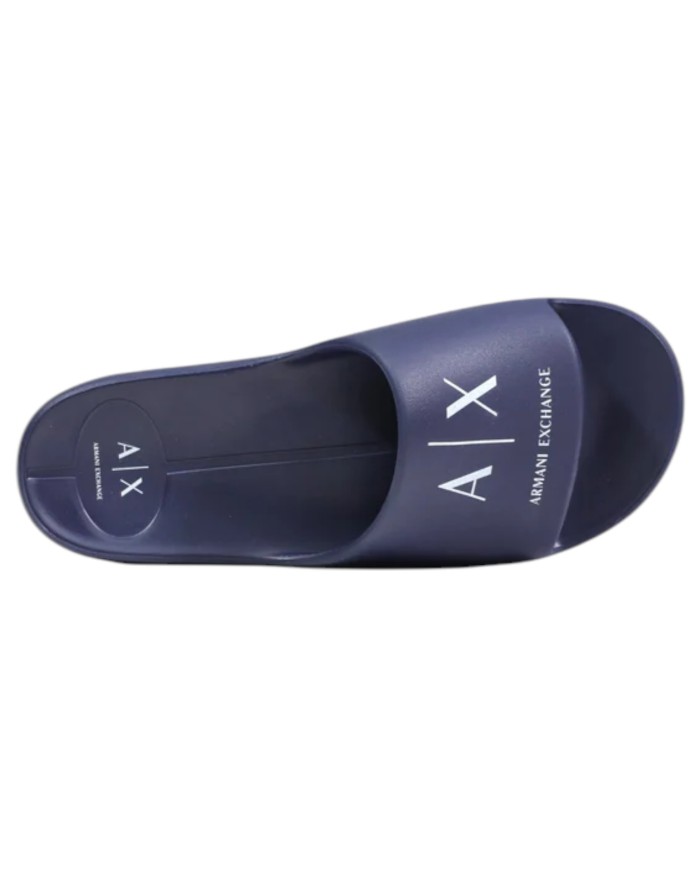 Ciabatte Armani Exchange Uomo A X Logo Slides Deep Navy