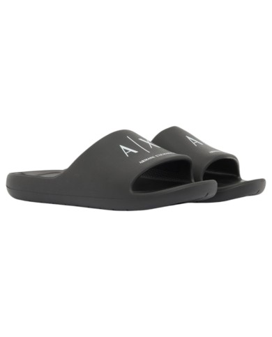 Ciabatte Armani Exchange Uomo A X Logo Slides Black