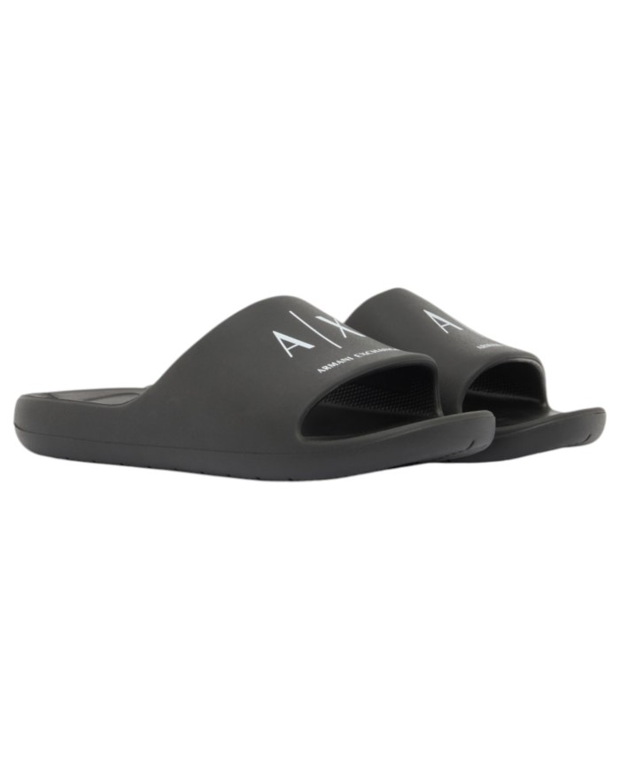 Ciabatte Armani Exchange Uomo A X Logo Slides Black