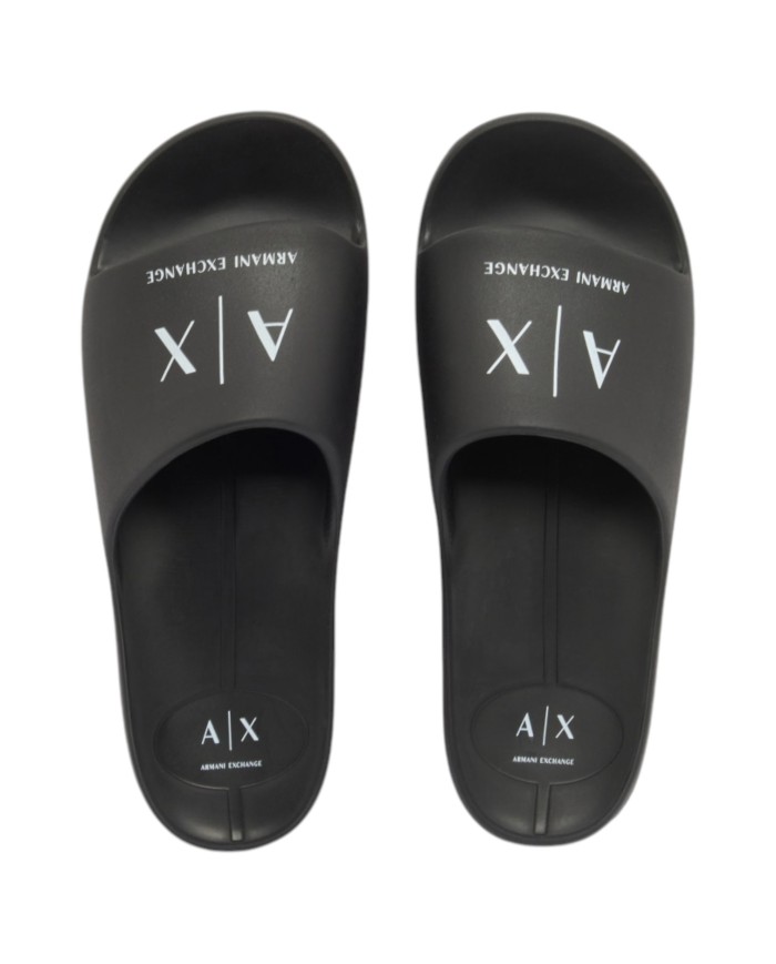 Ciabatte Armani Exchange Uomo A X Logo Slides Black