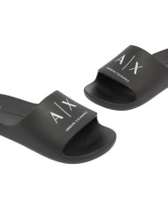 Ciabatte Armani Exchange Uomo A X Logo Slides Black