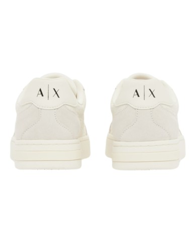 Sneakers Uomo Armani Exchange Line Logo Impressed Suede Leather White
