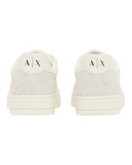 Sneakers Uomo Armani Exchange Line Logo Impressed Suede Leather White