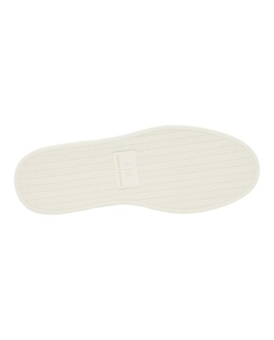 Sneakers Uomo Armani Exchange Line Logo Impressed Suede Leather White