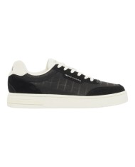 Sneakers Uomo Armani Exchange Line Logo Impressed Suede Leather Black