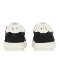Sneakers Uomo Armani Exchange Line Logo Impressed Suede Leather Black
