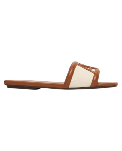 Sandali Armani Exchange Donna Ciabatte A X Logo Leather Cognac
