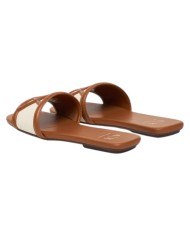 Sandali Armani Exchange Donna Ciabatte A X Logo Leather Cognac