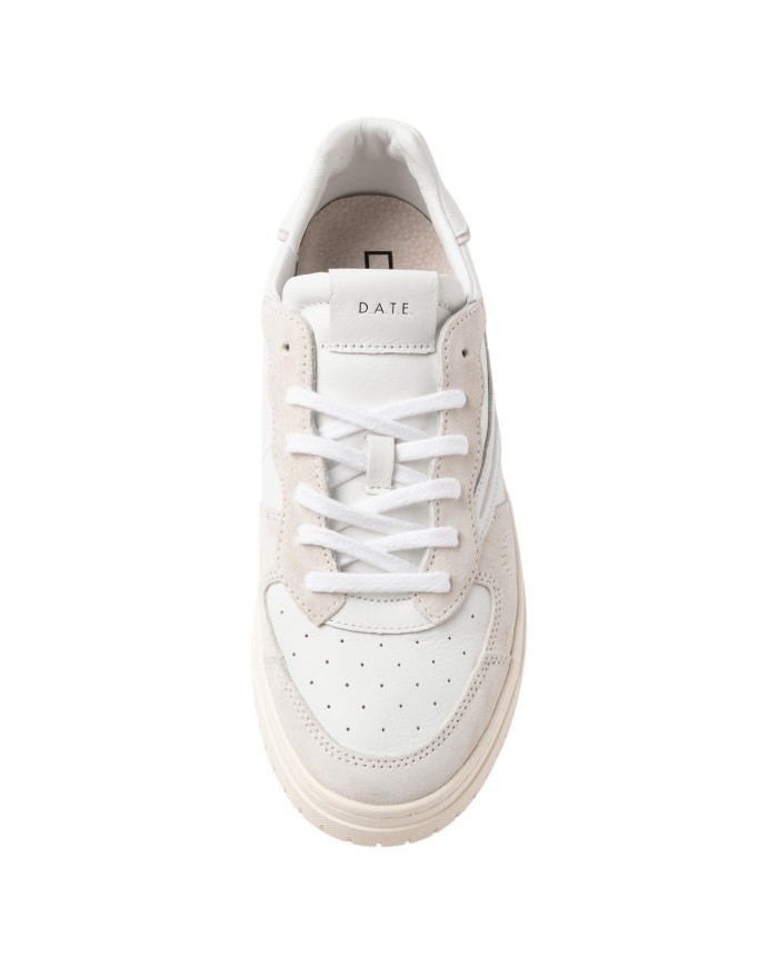 Sneakers Date Uomo Torneo Pure Basic Leather Suede White