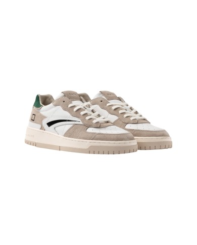 Sneakers Date Uomo Torneo Pure Calf Suede White Green