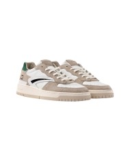 Sneakers Date Uomo Torneo Pure Calf Suede White Green