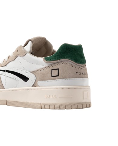 Sneakers Date Uomo Torneo Pure Calf Suede White Green