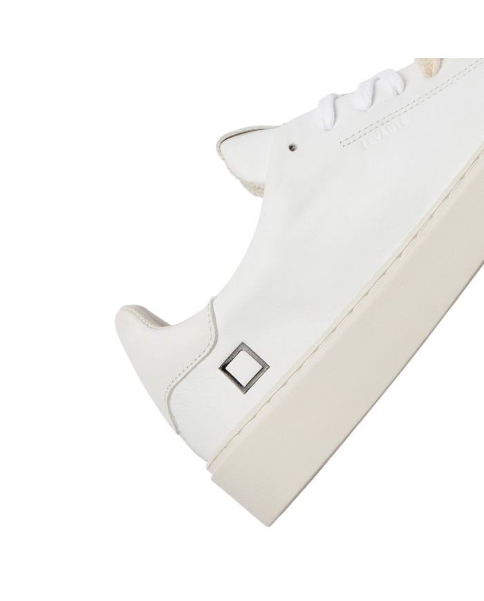 Sneakers Date Uomo Levante Calf Leather White