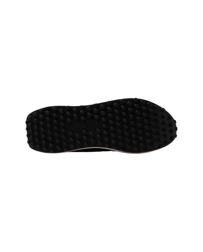 Sneakers Date Uomo Athleta Nylon Black con inserti in Suede Ivory Grigio Scuro