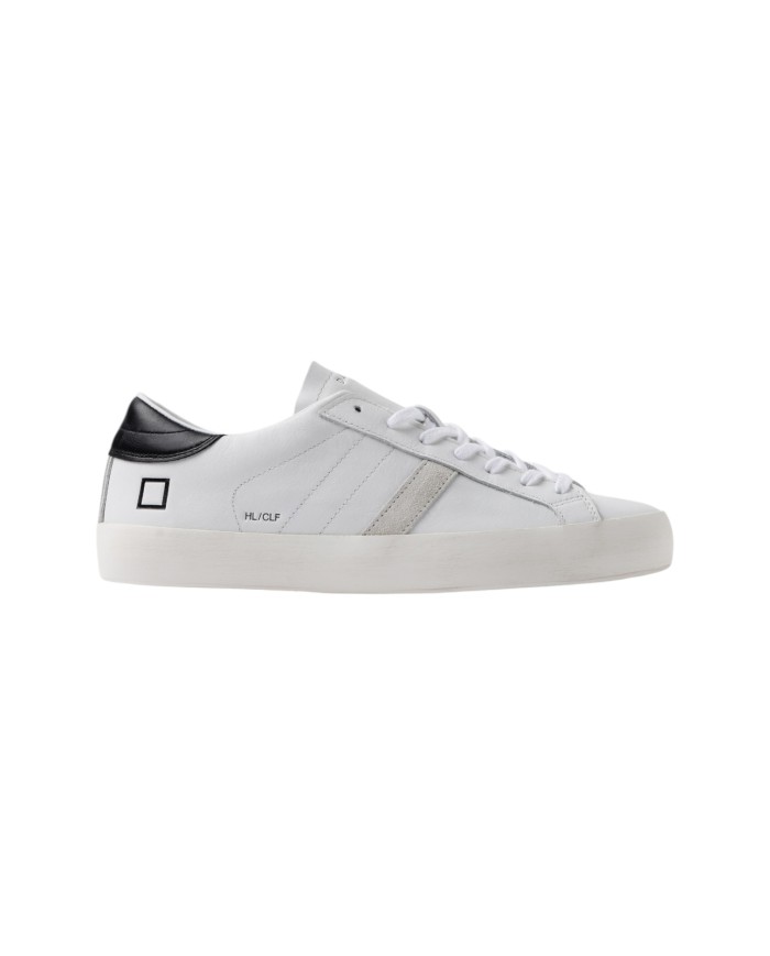 Sneakers Date Uomo Hill Low  Leather Calf White Black