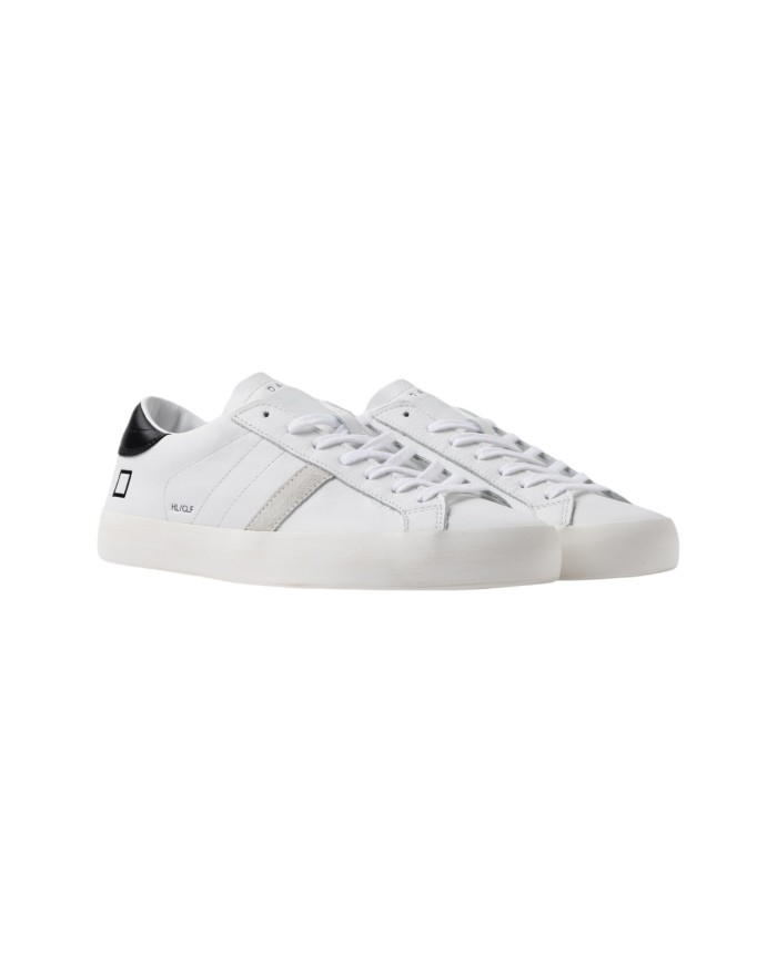 Sneakers Date Uomo Hill Low  Leather Calf White Black