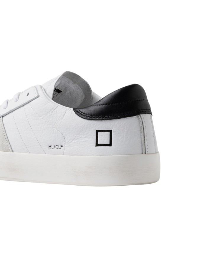 Sneakers Date Uomo Hill Low  Leather Calf White Black