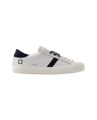 Sneakers Date Uomo Hill Low Natural Pelle Martellata White Blue
