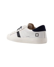 Sneakers Date Uomo Hill Low Natural Pelle Martellata White Blue