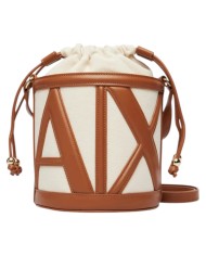 Borsa Donna Armani Exchange Borsa A Secchiello A X Logo Leather Cognac
