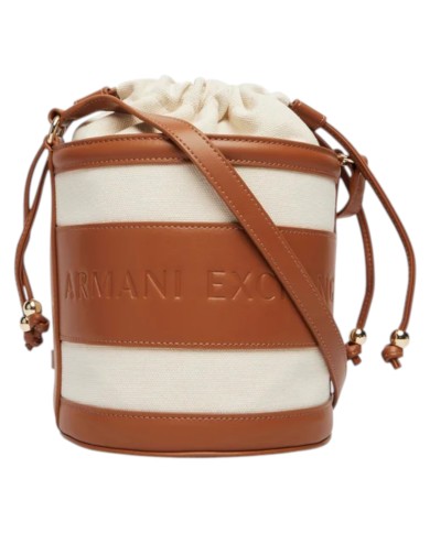 Borsa Donna Armani Exchange Borsa A Secchiello A X Logo Leather Cognac