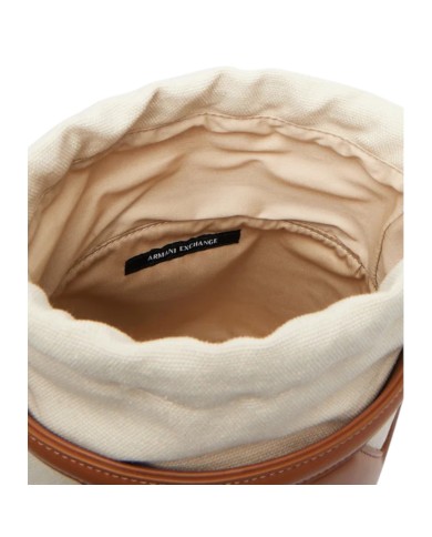 Borsa Donna Armani Exchange Borsa A Secchiello A X Logo Leather Cognac