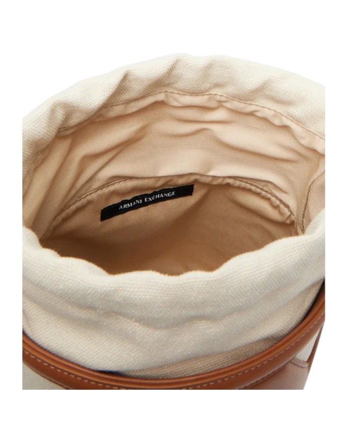 Borsa Donna Armani Exchange Borsa A Secchiello A X Logo Leather Cognac