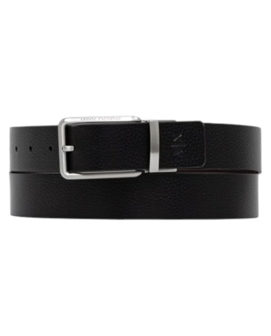 Cintura Uomo Armani Exchange Reversibile Leather Black Navy