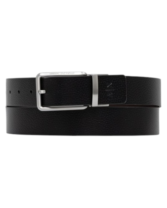 Cintura Uomo Armani Exchange Reversibile Leather Black Navy